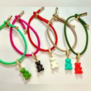 Colorful Gummy Bear Charm Bracelets